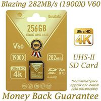 Amplim 256GB UHS-II SDXC SD Card. Blazing Fast Read 282MB/S (1900X). Class 10 U3 Ultra High Speed V60 UHSII Extreme Pro SD XC Memory Card. 4K 8K Professional Video 256 GB / 256G TF Flash. New 2018