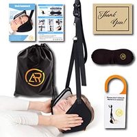 Premium Hammock For Neck Pain - Cervical Neck Traction Device for Pain Relief - Neck Stretcher for Shoulder, Muscle & Head Discomfort - Adjustable Portable Neck Sling for Physical Therapy + Free eBook