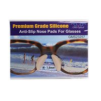 1.8mm X 17mm Non-Slip Nose Pads for Glasses by GMS Optical - Premium Grade Silicone - 1 Pair Clear (100 Pair)