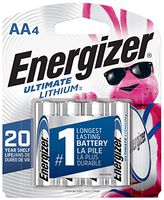 Energizer L91SBP-4 AA Batteries Ultimate Lithium (4 Count)