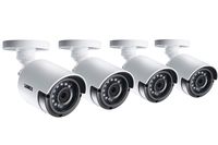 Lorex Weatherproof Indoor/Outdoor 4MP Super HD Security Bullet Camera w/Long Range Color Night Vision (4 Pack)