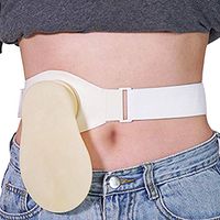 Believe Ostomy Bags Closure Bladder Waist Side Pocket,Ostomy Bags with Closure for Colostomy Ileostomy Stoma, No Need to Paste for Colostomy & Bladder Full Cut