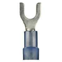 Install Bay BNST10 Spade Terminal Nylon Connector 16/14 Gauge #10, Blue (100-Pack)
