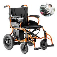 WYQWANLJX Electric Wheelchair Folding Portable Automatic Intelligent Portable with Multi-Function/Lithium Battery