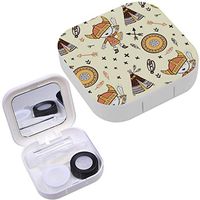 Portable Contact Lens Case Box Travel Kit Mirror + Bottle + Tweezers Container Holder [ Cute Kids Girls Boys ]