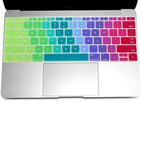 Keyboard Cover Silicone Rubber Skin for MacBook 13" Unibody/MacBook Pro 13" 15" 17" with or Without Retina Display/Wireless Keyboard (Rainbow)