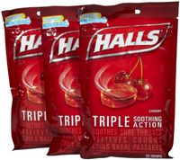 Halls Triple Action Cherry Drops-30 ct, 3 pk