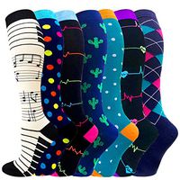 7 Pairs Compression Socks for Women&Men 20-30mmHg-Best for Running,Pregnant,Nurse