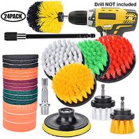 24 Pieces Power Scrubber Drill Brush Cleaning Attachments Set,Scrubber Brush with Extend Long Attachment,Brush&Scouring Pads&Scrub Sponge Kit For Tile Sealants, Sinks,Bathtub, Wheels, Floor,Carpe