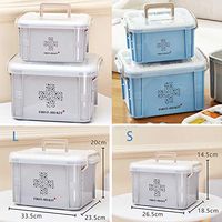 CURE SECRET 1 Pcs Small/Large Multipurpose First Aid Storage Box Organizer/Medicine Box/Family Emergency Kit Storage Box with Compartments Childproof Prescription Storage Box