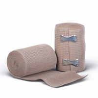 Wideskall® 5' Feet x 4" inch Elastic Compression Wrap Bandage w/Clips, 2 Rolls