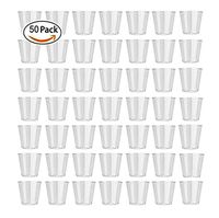 50pcs Clear Plastic Disposable Shot Glasses Jelly Cups Tumblers Birthday Party Home