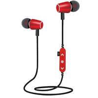 Insaneness in-Ear Bass Stereo Sound Wireless BT4.2 Stereo Earphone Earbuds Sport Headphone Headset Support SD Card (Red)