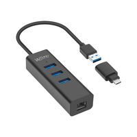 WEme Ethernet Adapter Aluminum USB C to USB 3.0 Hub, Thunderbolt 3 Hub to RJ45 Gigabit Ethernet Port, LAN Wired Network Adapter Converter for Mac, MacBook Pro Air, ChromeBook, Dell XPS 13, Surface Pro