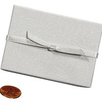 Antique White Satin Bow Stretch Loops 3/16" X 6" | Quantity: 200 | Max Stretch: 4 5/16"