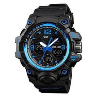 Multifunctional Men's Watch Outdoor Sports,Military Watch, Date Multi-Function Military LED Alarm Stopwatch Men (Color : D)