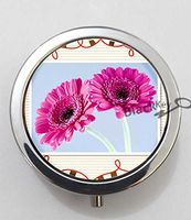 BlackKey Daisy Flowers 3-Compartment Decorative Pocket Gift Box Case Organizer for Pill, Color 1 -1538