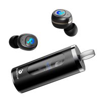 True Wireless Earbuds, Update Bluetooth Sport Earphone with Charging Case, Auto Power on & Pairing, Stereo Headphone, IPX4 Waterproof, iOS & Android Support, BlueWow A5 - Black