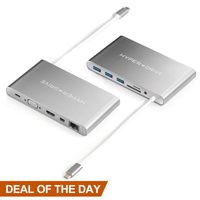 HyperDrive USB C Hub, Type C Adapter for MacBook Pro, Laptop USB-C Devices, Ultimate 11-in-1 Surface PC Docking Station w Power Delivery Charging, USBC 5Gbps Data, 4K HDMI, 3xUSB 3.1 Ports, VGA, etc