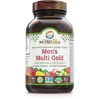 Organic Multivitamin for Men, Men's Multi Gold, 90 Capsules, Plant-Based Whole Food Multivitamin Without Iron, Non-GMO, Vegan, Kosher