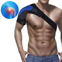 ZSZBACE Shoulder Brace for Men and Women- Rotator Cuff Brace for Shoulder Protection and Recovery- 1pc Adjustable Shoulder Support Strap (Blue, Right)