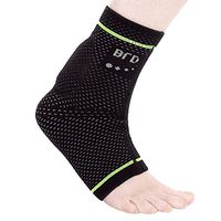 BRD Sport Achilles Compression Ankle Brace - Medical Grade Brace Offers Breathable, Comfortable Recovery from Pain, Swelling, Tendonitis (Black with Green Accent Stripe, M [8.25"-9"])
