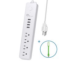 ONSMART Surge Protector Power Strip 4 Multi Outlets & 4 USB Charging Ports 3.4A Total Output 600J Surge Protector Charging Station 6 ft Long UL Cord Wall Mount White