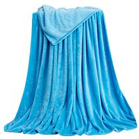 Theoylos Flannel Throw Blanket Solid Color Soft Bed Blankets Luxury Double Layer Fleece Throws Warm Shaggy Sofa Blanket