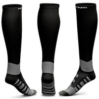 Compression Socks Men Women for Edema, Varicose Veins, Diabetic Socks Black Grey S