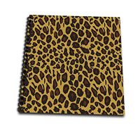 3dRose db_164680_1 Chic Earthy Gold Leopard Print Drawing Book, 8" x 8"