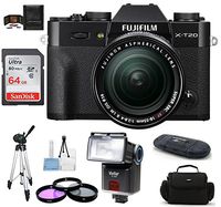 Fujifilm X-T20 Mirrorless Digital Camera with 18-55mm f/2.8-4 R LM OIS Zoom Lens Bundle, Includes 64GB SDXC Memory Card + Camera Bag + Tripod + More.