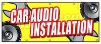 48"x120" CAR Audio Installation Banner Sign Stereo Speakers Repair amps auto