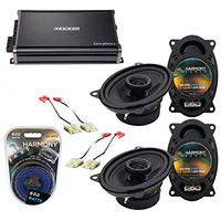 Compatible with Chevy CK Truck (Full Size) 88-94 Speaker Upgrade Harmony (2) R46 & CXA300.4 Amp (Renewed)