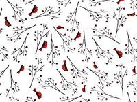 Pack Of 1, 40" X 100' 1.0 Mil Cardinal Christmas Print Cello Rolls Made In USA