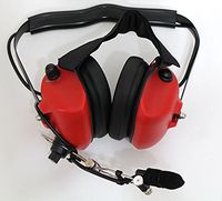 Noise Cancelling Pilot VOX Headset for Motorola Gp340 Gp328 Gp380 Mini DIN (Red)