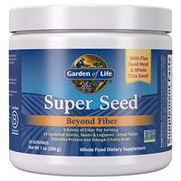 Garden of Life Super Seed - Vegetarian Whole Food Fiber Supplement with Protein and Omega 3, 7oz (200g) Powder