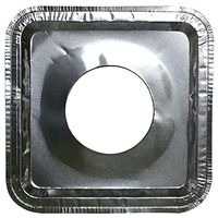 Thaweesuk Shop 40 pcs. Aluminum Foil Square Gas Burner Disposable Bib Liners Stove Covers Wholesale 8-1/4" Square, Center Hole 3-3/4" of Set