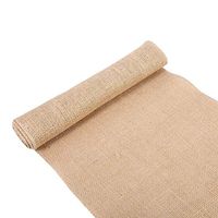 Aeloa Table Cloth, Jute Burlap Ribbon Rustic Table Runner Crafts for Chair Home Wedding Party (30x200cm)