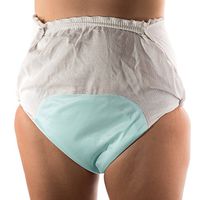 Reusable Adult Incontinence Briefs with Adjustable Snaps and Elastic Waist (Waist Size 52x60) Incontinence