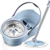 XSWZAQ Mop Bucket Rotating Home Double Drive Hand Rotating Mop and Bucket Microfiber Mop Floor Cleaning Easy To Rotate Mop Size: 52.53018.5cm