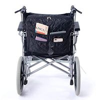 Fushida Durable Walker Bag, Wheelchair Universal Storage Tote Bag, Walker Accessory Bag with Extra 4 Pockets Store Loose Items,Rollator Accessory Organizer Pouch(Black,GJ128)