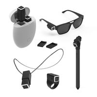 OPKIX One - Tiny Wearable Video Camera. Bundle includes Smart Egg system with two video cameras + an array of accessories: Eyewear with magnetic mount, o/s Ring, Necklace, Stick, and 4 Mounting Plates