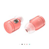 Crazybaby Nano 1S True Wireless Earbuds Bluetooth 5.0 Wireless Headphone 15H PlayTime Stereo Sound Headset IPX4 SweatProof In-Ear Sports Earphones Built-in Microphone with Charging Capsule(Coral Pink)