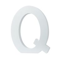 5.9"（L) x4.7"(H) x0.8"(W) 15x12x2cm Wall Letters Marquee Alphabet Q Wood Wooden Number DIY Block Words Sign Hanging Decor Letter for Home Bedroom Office Wedding Party Decor White