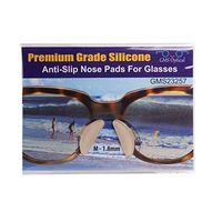 1 Pair Clear 1.8mm X 17mm Non-Slip Nose Pads for Glasses by GMS Optical - Premium Grade Silicone