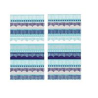 Mediterranean Pattern Disposable Paper Guest Hand Towels Buffet Dinner Napkins, 3 Ply 8 x 4 inch (2-Packs of 16, Total 32)