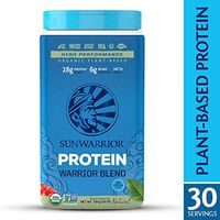 Sunwarrior Organic Vegan Protein Powder with BCAAs and Pea Protein (Warrior Blend - Natural, 30 Servings)