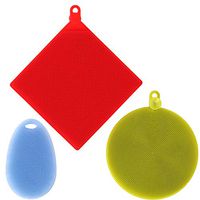 Trenton Gifts Silicone Multi Use Scrubbers | Set of 3 | Great For Dishes & More!