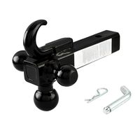 TOPSKY Trailer Ball Mount with Hitch Hook & Hitch pin, 1-7/8",2"&2-5/16" Hitch Ball,Tow Hitch,Black Ball,TS2010