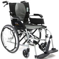 Karman Ergonomic Wheelchair Ergo Flight with Quick Release Axles in 18" Seat, Pearl Silver Frame